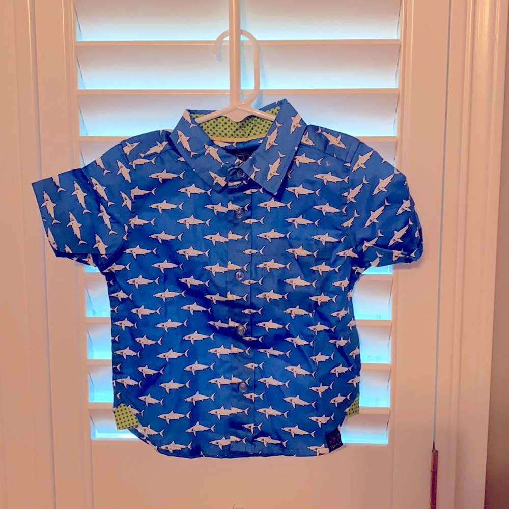 Toddler Boy Shark Button-up Shirt